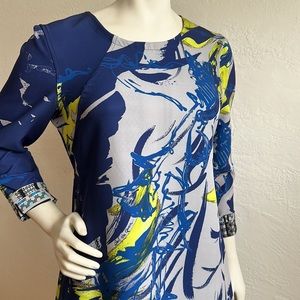 Save The Queen fabulous x2 reversible print long sleeve dress